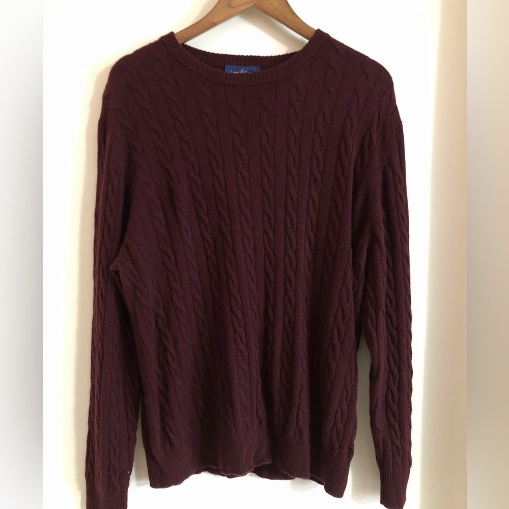 Lago Di Como 100% Cashmere Cable Knit Sweater Women's Size XL